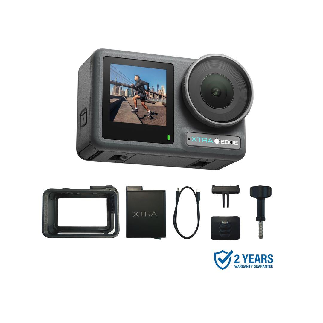 4K Action Camera with Hyper Stabilization, Waterproof to 52ft, 3-Hour Battery, Universal Mount for Adventure Vlogging & Photography