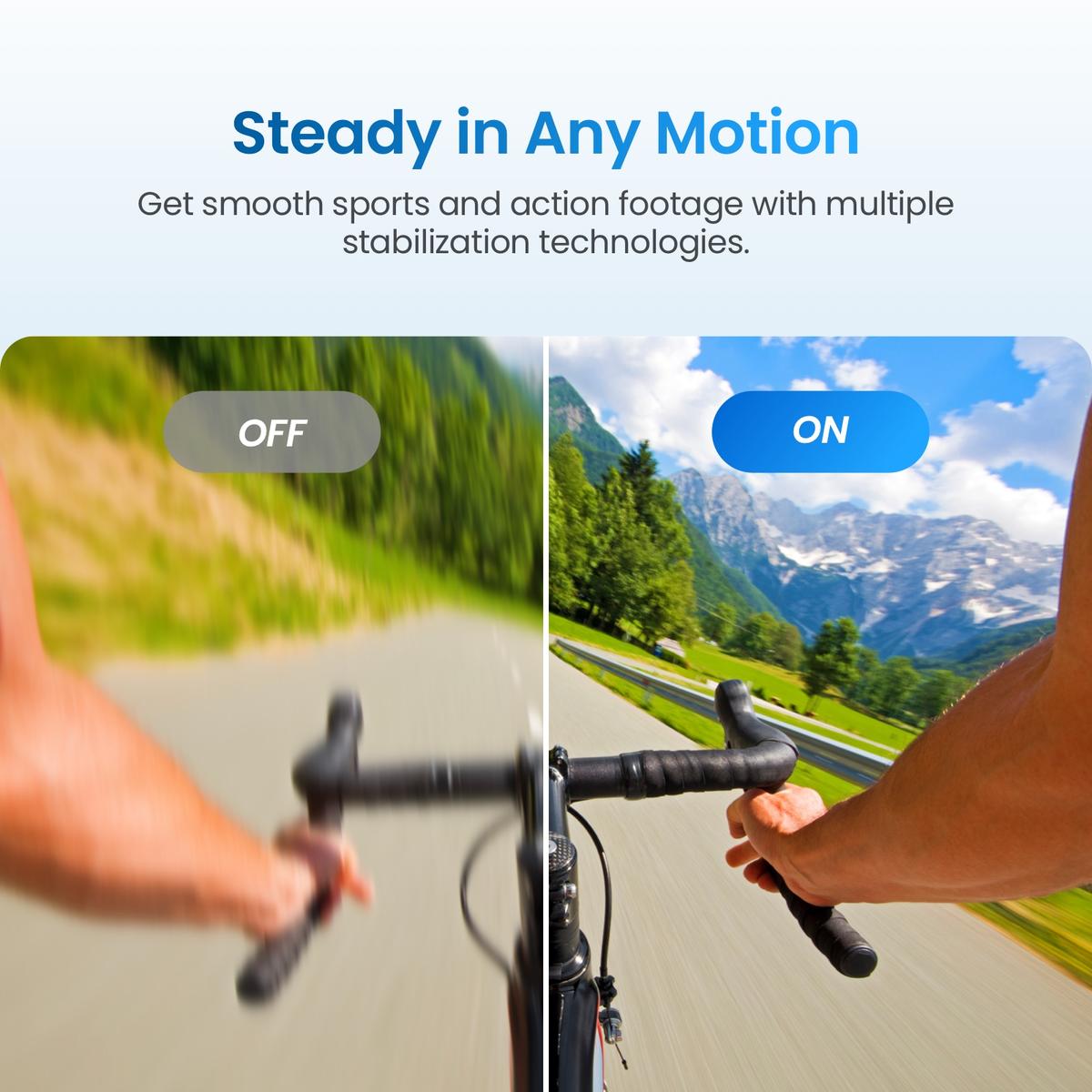 4K Action Camera with Hyper Stabilization, Waterproof to 52ft, 3-Hour Battery, Universal Mount for Adventure Vlogging & Photography