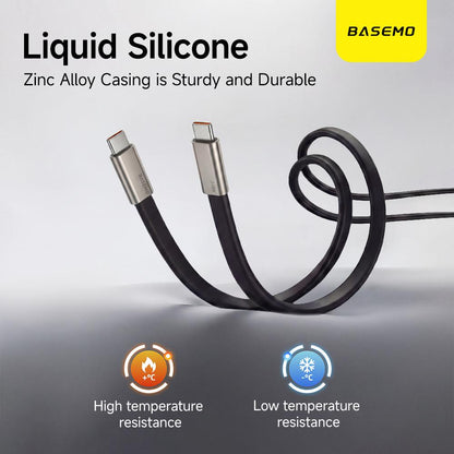 240W Super Fast Charging Cable with 360° Rotating Stand, Detachable Two-in-One Type-C Cable for Apple & Samsung, Zinc Alloy & Silicone Construction, Ideal for Gaming, Office, and Car Use