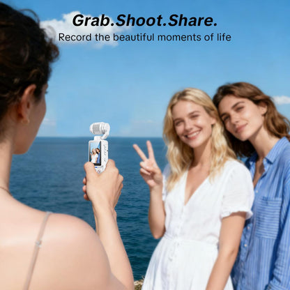 Portable 2.5K Ultra HD Video Recorder with 180° Rotating Lens for Vlogging, Travel & Daily Life