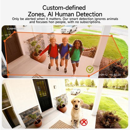 2.5K Wireless Magnetic Security Camera for Indoor & Outdoor, Easy Install Wi-Fi Camera with Night Vision, Motion Detection & Two-Way Audio