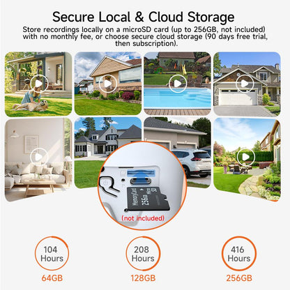 2.5K Wireless Magnetic Security Camera for Indoor & Outdoor, Easy Install Wi-Fi Camera with Night Vision, Motion Detection & Two-Way Audio